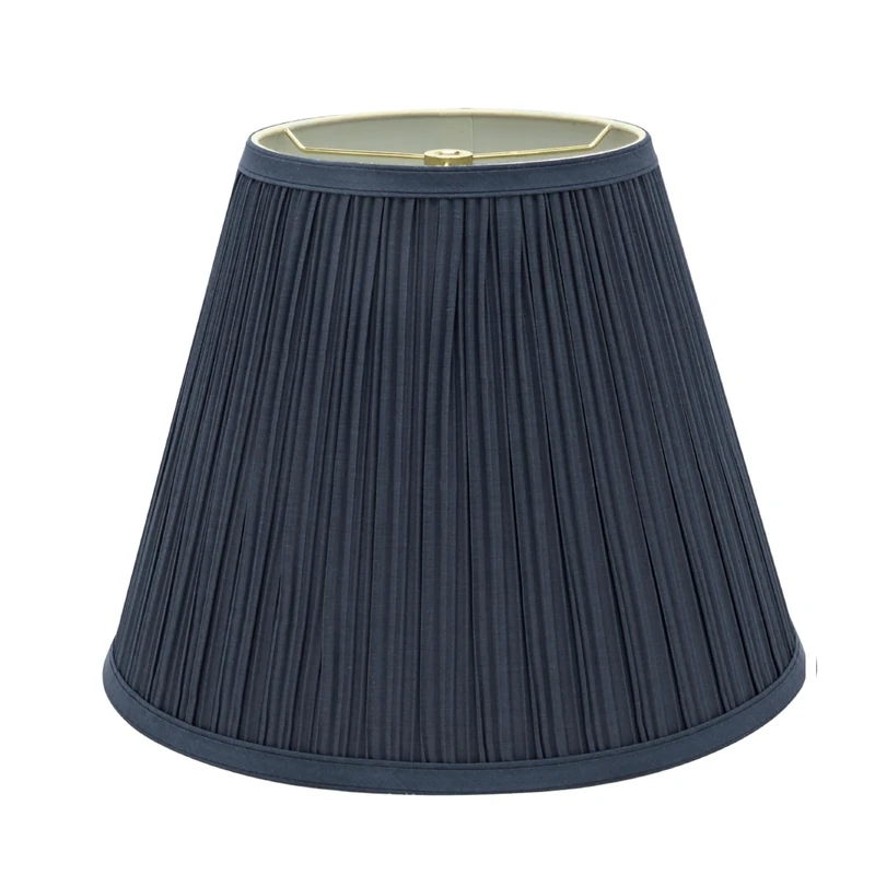 Aspen Creative 33051A, Transitional Pleated Empire Shaped Construction Lamp Shade in Dark Blue, 13" Wide (7" x 13" x 10") Spider lampshade