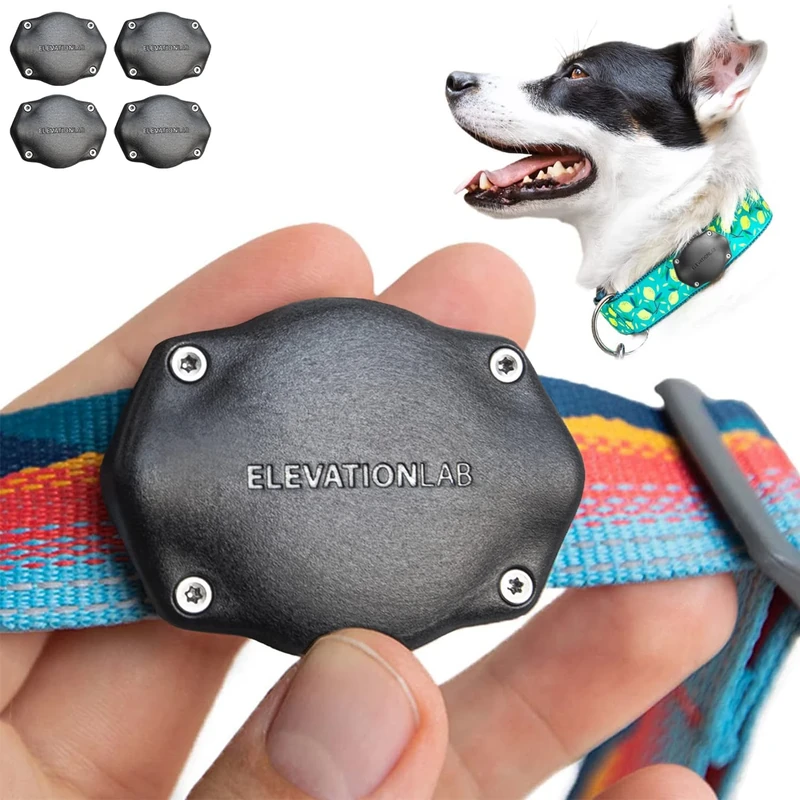 Elevation Lab TagVault™ AirTag Dog Collar Mount (4 Pack) - IP68 Waterproof, Doesn't Dangle, Fits All Width Collars - Image 1