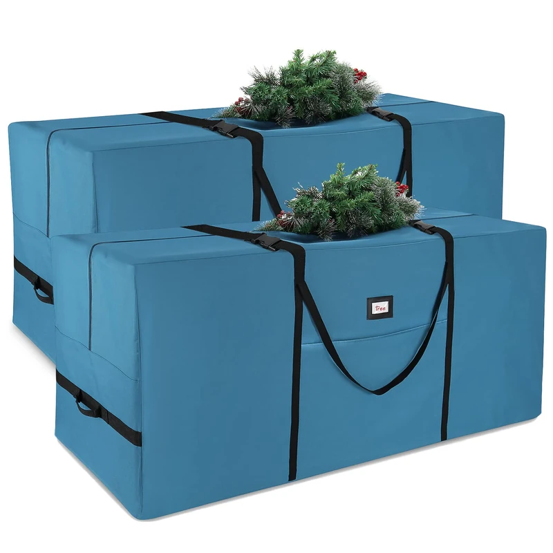 Hearth & Harbor Christmas Tree Storage Bag – Waterproof Christmas Tree Storage Box – Waterproof Christmas Tree Bag With Reinforced Handles & Dual Zipper – 600D Oxford – 7.5 ft. – Pack of 2 - Image 1