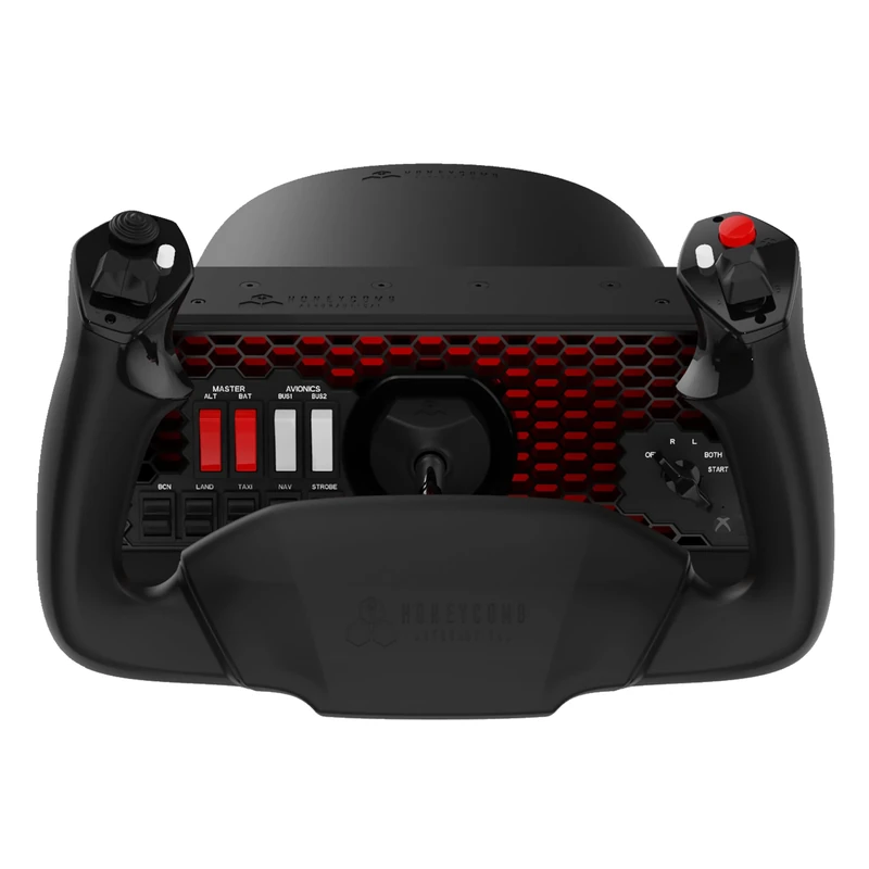 Honeycomb Alpha Flight Controls XPC | Aviation-Quality Yoke & Switch Panel for Flight Simulators | Compatible with Xbox One, Series S&X and PC