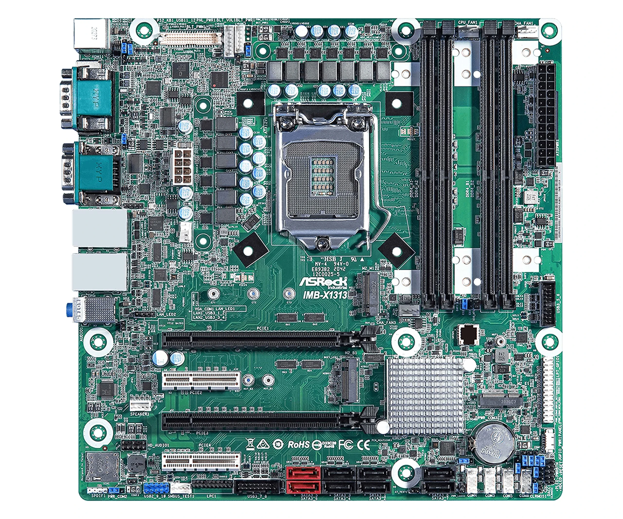 Asrock Industrial IMB-X1313 Micro ATX Motherboard Intel W480E LAG1200 Dual Channel DDR4 2933/2666 / 2400 MHz