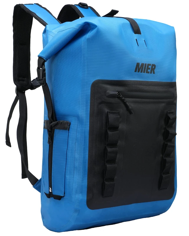 MIER Dry Bag Waterproof Backpack 30L Dry Sack Heavy Duty Roll-Top Closure for Kayaking, Beach, Boating, Swimming, Surfing, Blue, 30L US, Outdoors