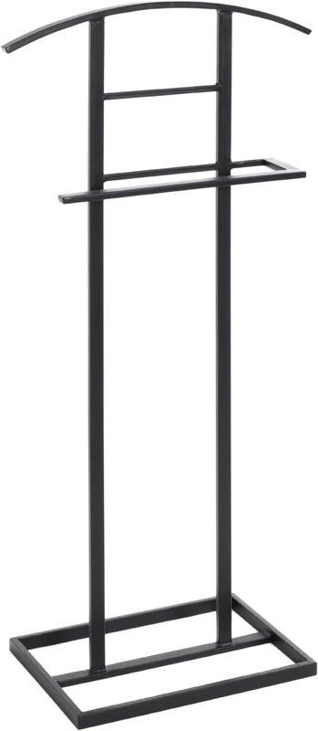 HAKU Möbel Men'S Valet Black, Metal - Size: W 45 cm X H 101 cm X D 26 cm, Style: Modern