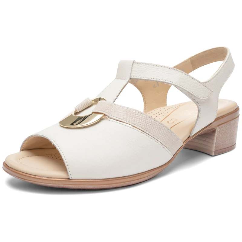 ARA Women's Lugano Sandals, cream, 39 EU Weit