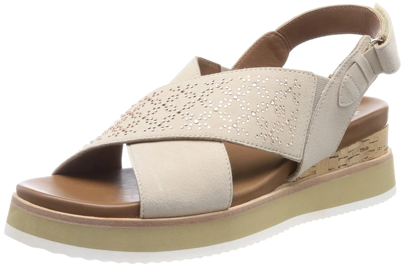 ARA Women's Valencia Sandal, Sand, 8 UK