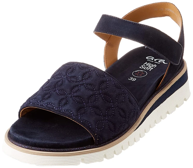ara Women's Kent Sandal, Blue, 8.5 UK