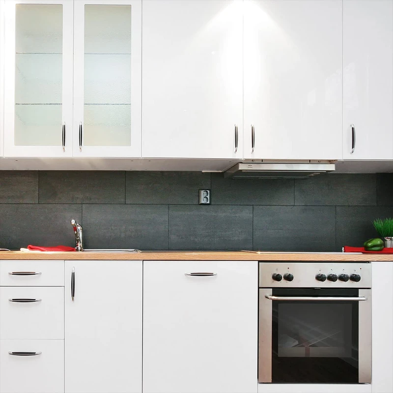 Waterproof Adhesive Vinyl Roll for Kitchen, Cabinet, Cabinet, Door, Wall Sticker H60 x L200 cm – White