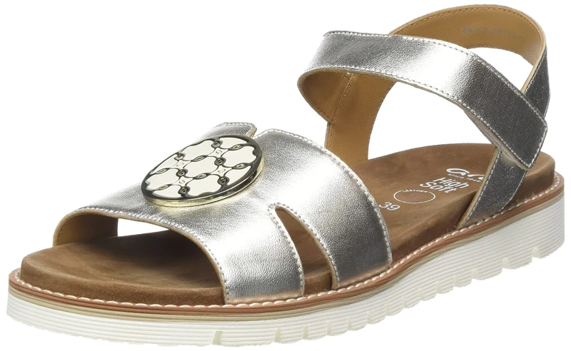 ARA Women's Kent Sandal, Platinum, 8 UK