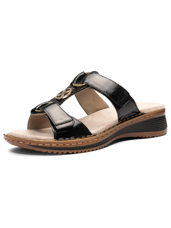ARA Women's Hawaii Slippers, Black, 5-5.5 UK