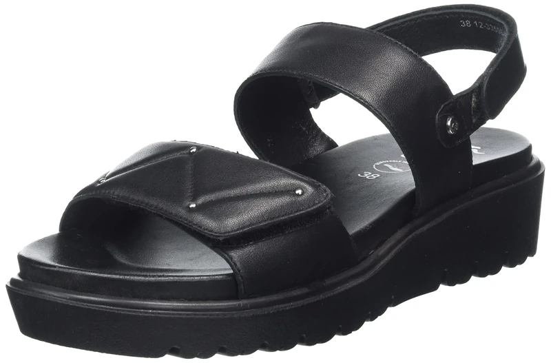 ara Women's Bilbao Sandal, Black, 8 UK
