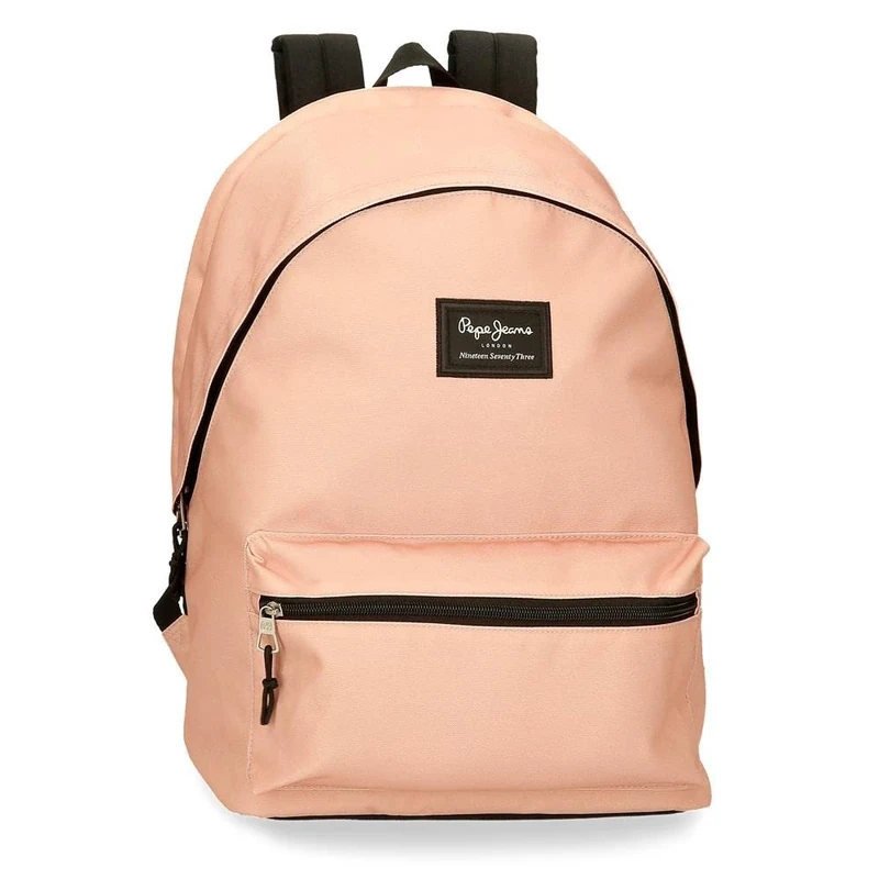 Pepe Jeans Aris Laptop Backpack Double Compartment 15.6" Pink 31x44x15cm Polyester 20.46L, pink, Laptop Backpack Double Compartment