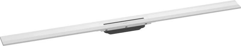 hansgrohe 56054700 RainDrain Flex Fertigset Duschrinne 1200 kürzbar zur Wandmontage Mattweiß Complete Set Shower Channel, matt White, 120 cm