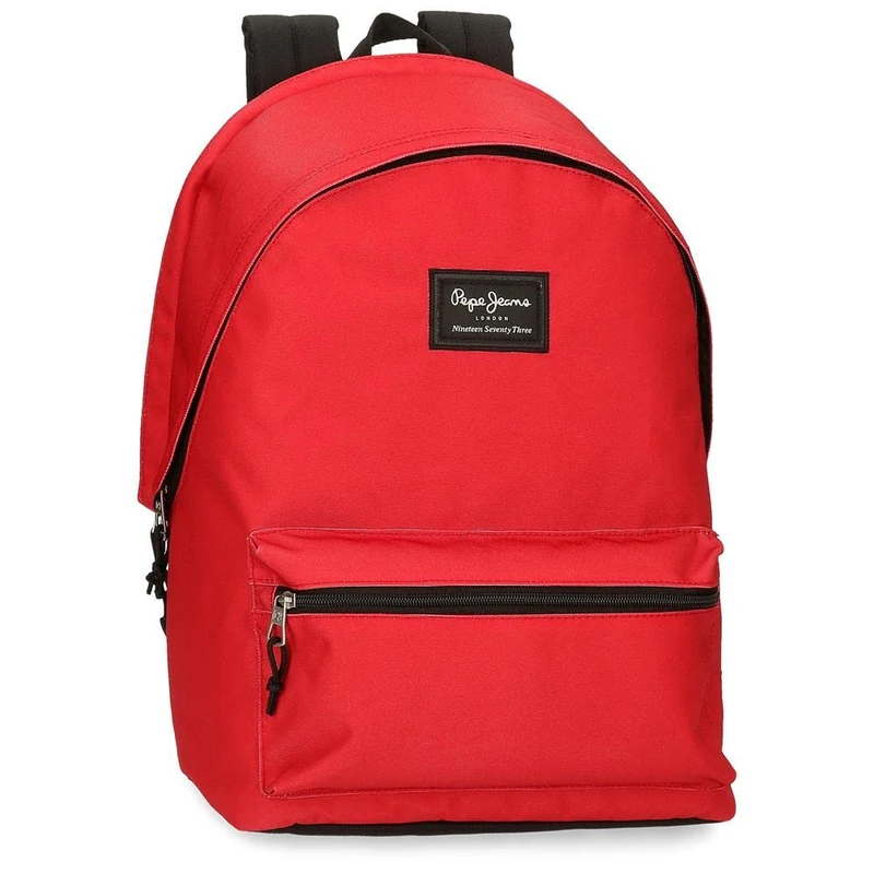 Pepe Jeans Aris Laptop Backpack Double Compartment Laptop 15.6 Inch 31x44x17.5cm School Backpack Polyester by Joumma Bags, red, One Size, Daypack