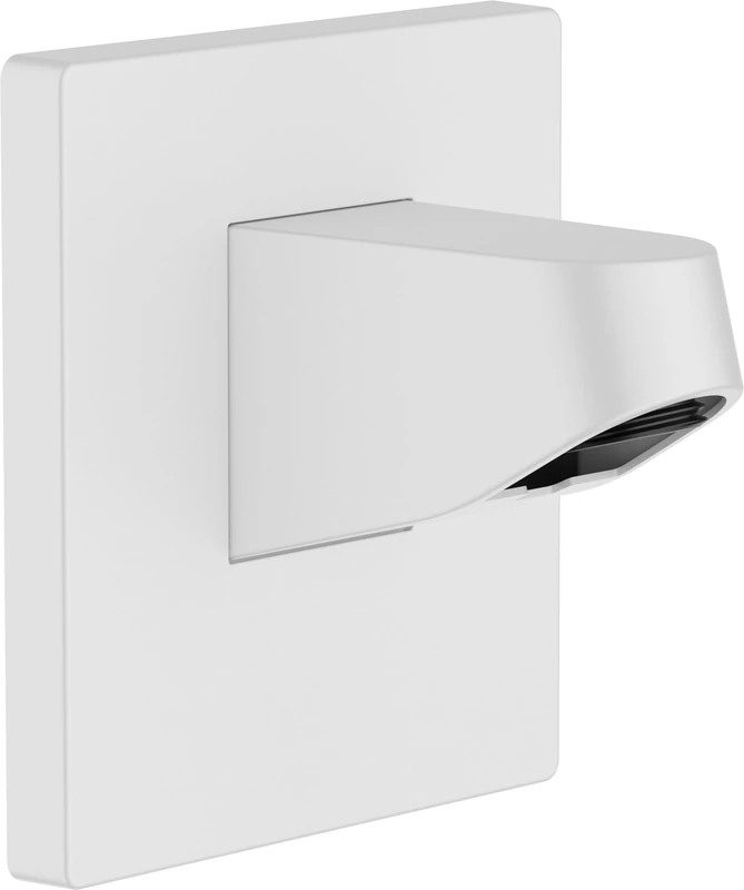 hansgrohe Pulsify S - Shower arm for Fixed Shower Heads, Wall Connector for Overhead Shower Pulsify S 105mm, matt White, 24139700 - Image 1