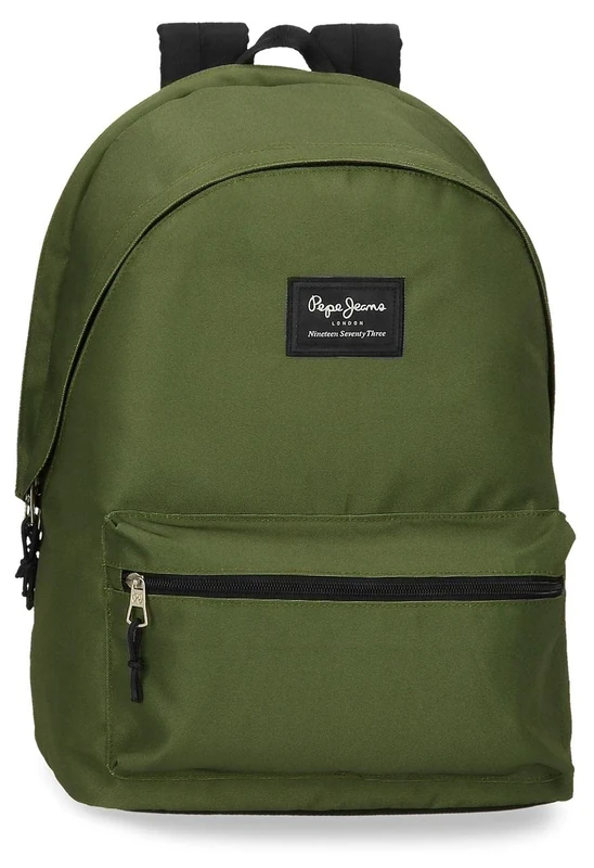Pepe Jeans Aris Laptop Backpack Double Compartment 15.6" Green 31x44x15cm Polyester 20.46L, green, Laptop Backpack Double Compartment