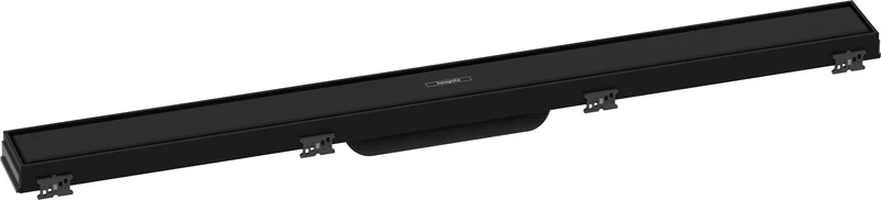 hansgrohe 56038670 RainDrain Match Shower Drain 800 with Height-Adjustable Frame Matte Black Complete Set Channel, 80 cm