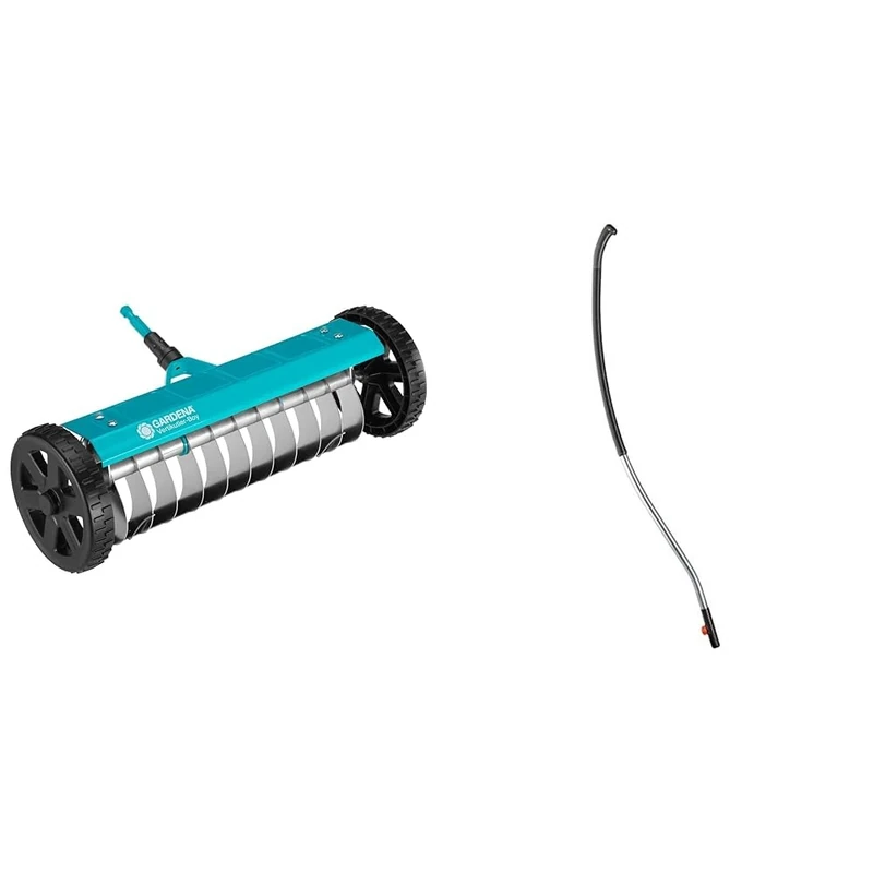 Gardena Escarificador Vertical Cutter, Silver/Blue/Black/Orange, 45x15x45 cm & combisystem ergoline Aluminum Handle 150 plus: aluminum handle for all combisystem tools