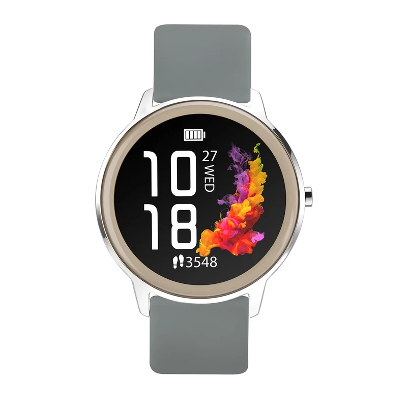 Sekonda Flex Womens 42 mm Smart Watch with Heart Rate and Sleep Monitor, Daily Activity, Sports, Music, Weather and Message Functions with Silicone Strap