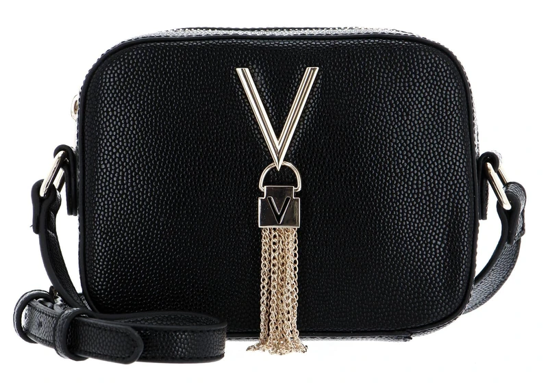 Valentino Haversack 1r4-divina Unique for Women, Tascapane, 6 x 13 x 17 cm (W x H x T), Nero/Gold, ÚNICA