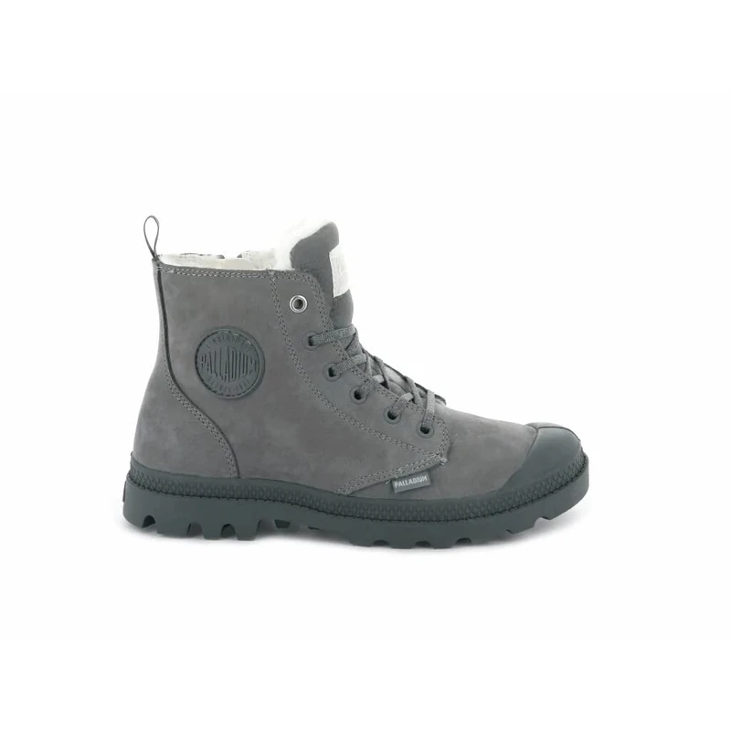 Palladium Women's Pampa Hi Zip Wool Sneaker Boots, Gray, 3 UK