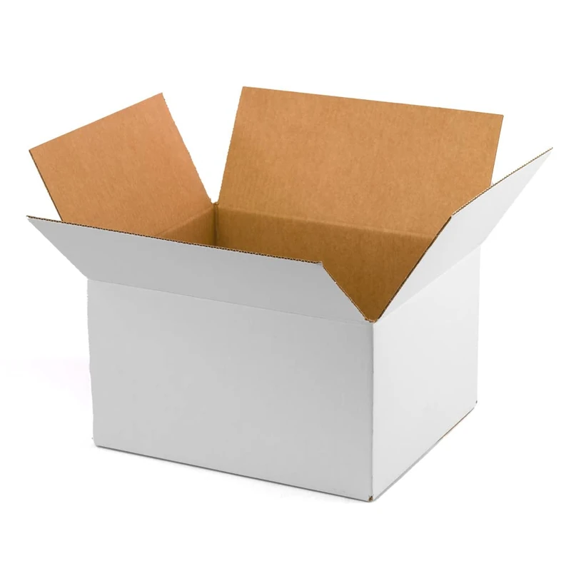 Pack of 20 cartons white color inner dimensions lengthanchoxalto in centimeters: 40x30x30 cm. Cardboard boxes with flaps single channel reinforced for shipments, parcels, moves, gift…