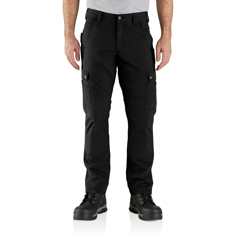 Carhartt Men's Rugged Flex Relaxed Fit Ripstop Cargo Work Pant, Black, W32/L32