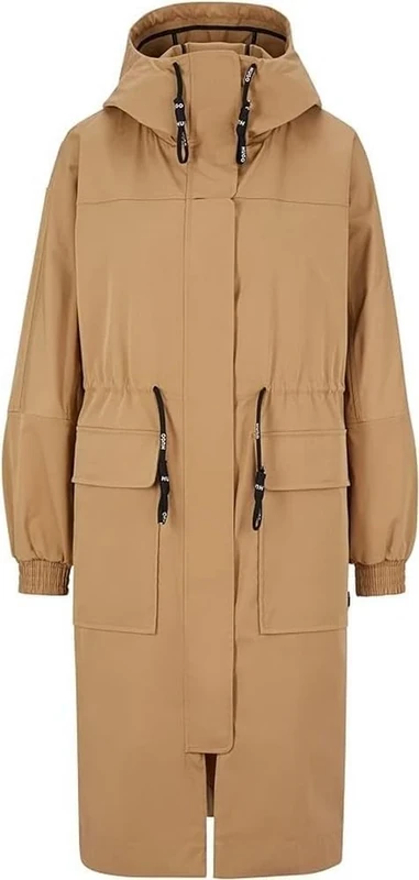 HUGO Women's Fiorenza-1 Parka, Light Beige 270, L