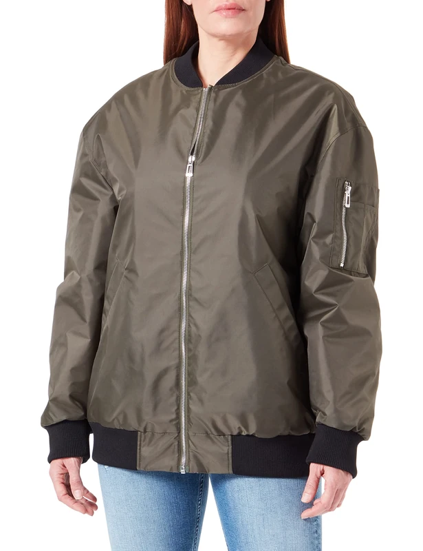 HUGO Women's Fillippa-1 Outerwear Jacket, Dark Green305, S