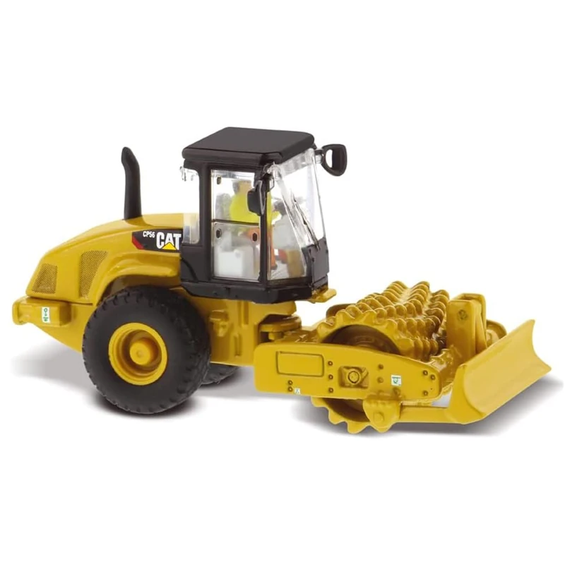 Caterpillar Diecast Masters 85247 Roller with Sheep's Foot Bandage, Scale 1:87, Approx. 7.3 x 2.5 x 3.8 cm, from 14 Years, Yellow
