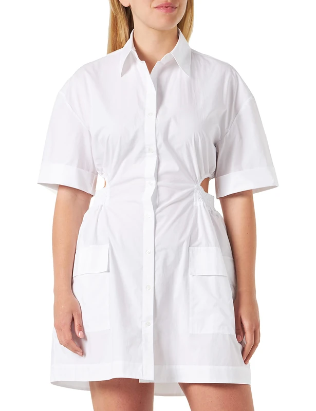 HUGO Women's Kristiana Dress, White100, 10