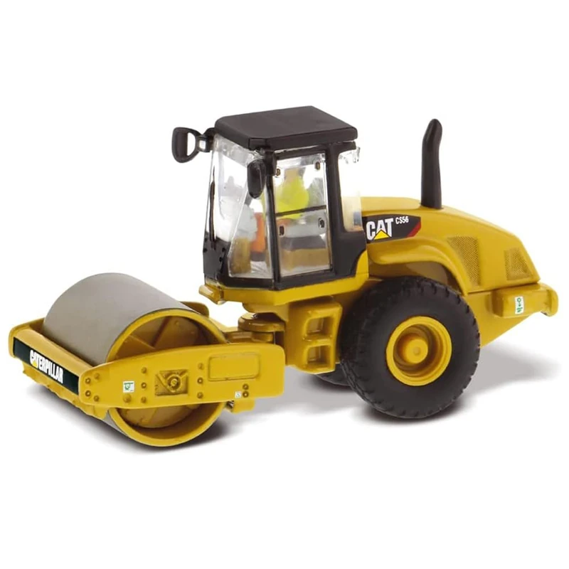 Caterpillar Diecast Masters 85246 Scooter with Drum CS56 Smooth Shell, Scale 1:87, Approx. 6.5 x 2.5 x 3.8 cm, for Ages 14+