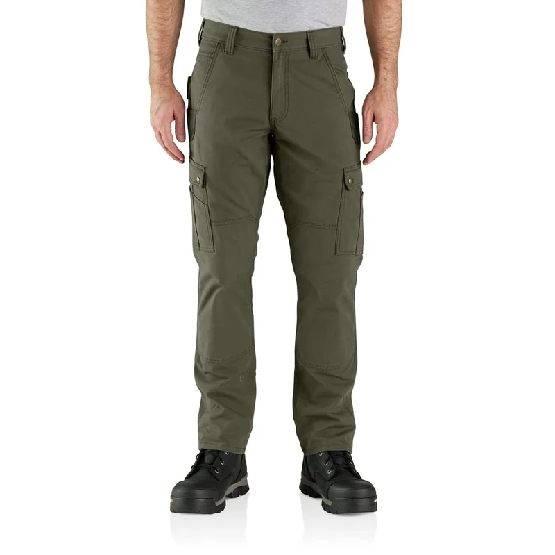 Carhartt Men's Rugged Flex Relaxed Fit Ripstop Cargo Work Pant, Basil, W34/L30