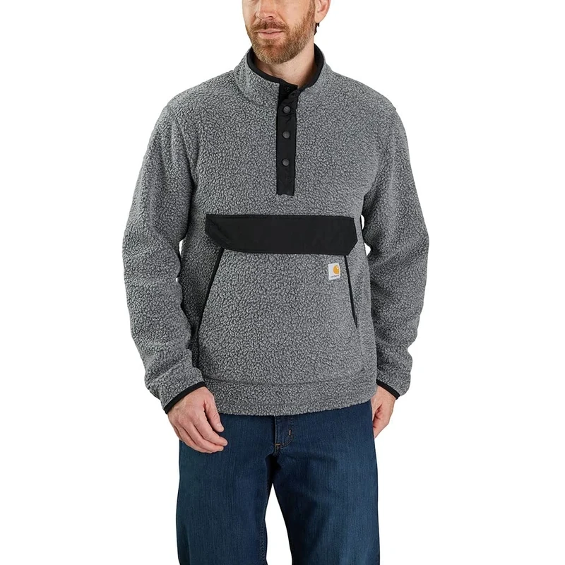 Carhartt Men's Relaxed Fit Fleece Pullover Fleece Jacket, darkgray, XL