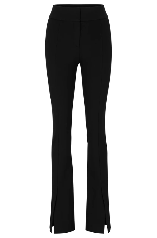 HUGO Women's Haias Trousers, Black 1, 8 - Image 1