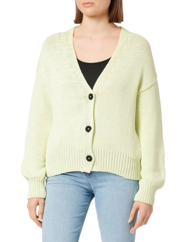 HUGO Women's Smeginella Knitted_Cardigan, Bright Yellow733, S