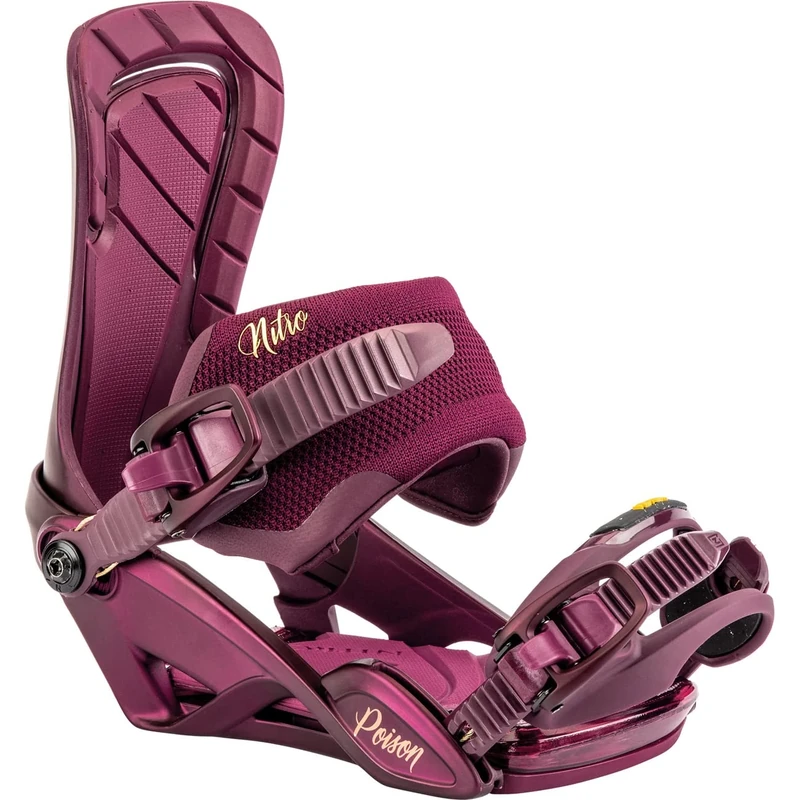 Nitro Women's Poison '23 All Mountin Freeride Binding, Snowboard Binding, Wine, S/M