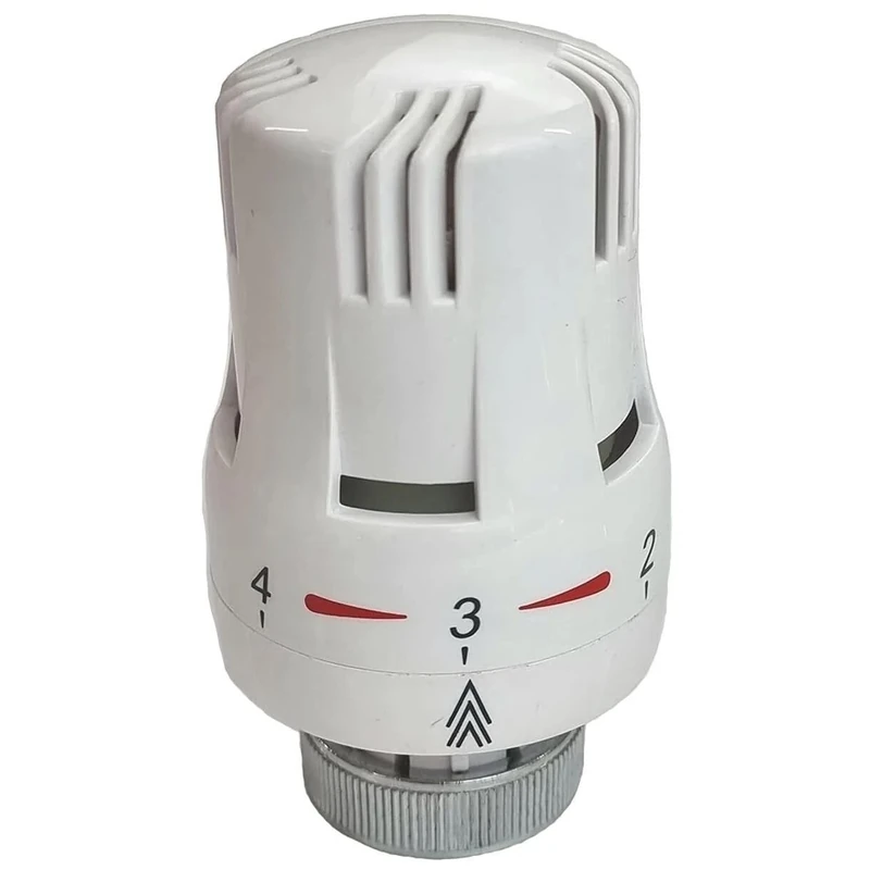 White Radiator Thermostatic TRV Valve Head Replacement M30 x 1.5 Universal for All Manufacturers