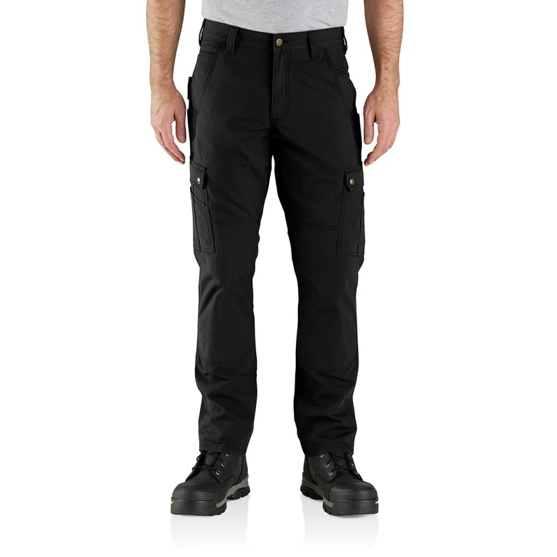 Carhartt Men's Rugged Flex Relaxed Fit Ripstop Cargo Work Pant, Black, W38/L30