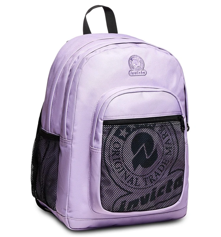 Invicta Double Compartment Backpack, Dial, Purple, School and Leisure