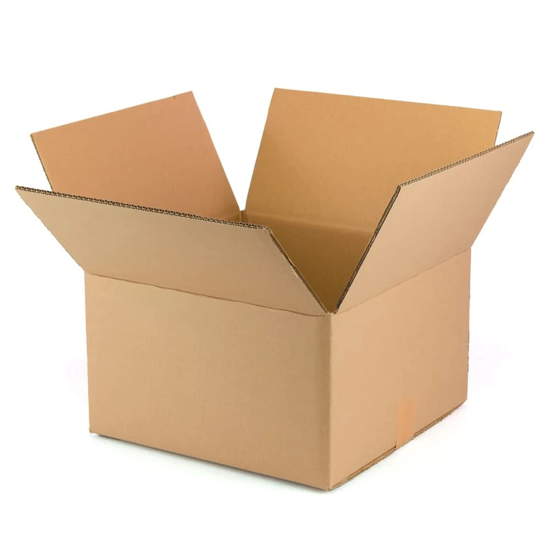 Pack of 20 cardboard boxes with flaps made of two-wave corrugated cardboard for packaging or transport of High Protection. Measurements: 35x35x20 cm, Packaging of fragile and heavy products. - Image 1