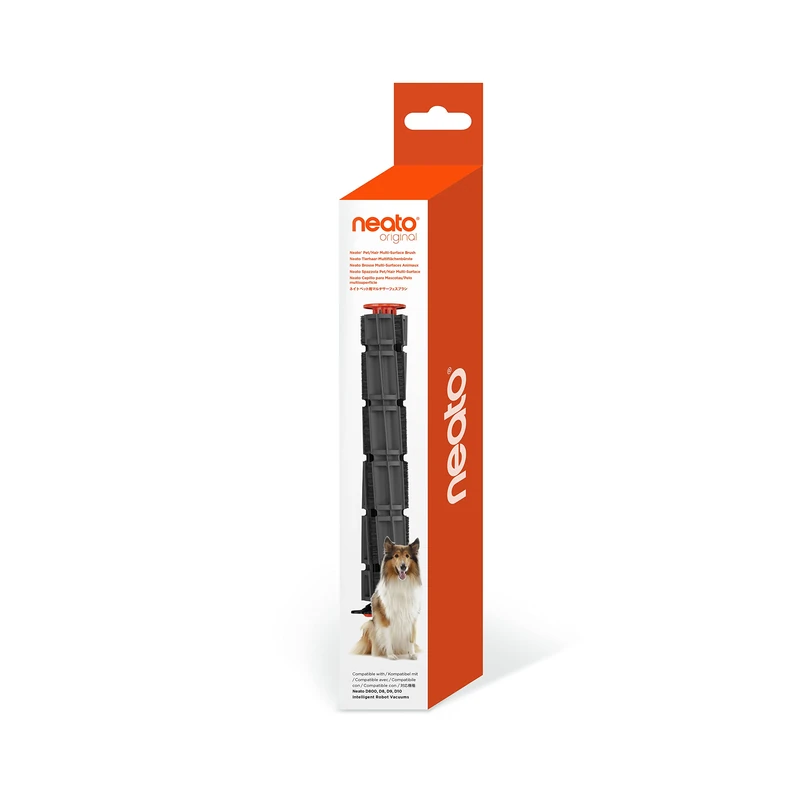 Neato® Pet/Hair Multi-Surface Brush - Original Neato Pet Hair Brush for Robot Vacuum Cleaner - Compatible with Neato D10, D9, D8, D7, D6 and D4 Models - Black