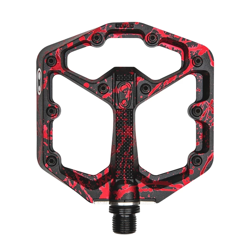 Crankbrothers Stamp 7 Mountain Bike Pedals, Size Small, Black/Red