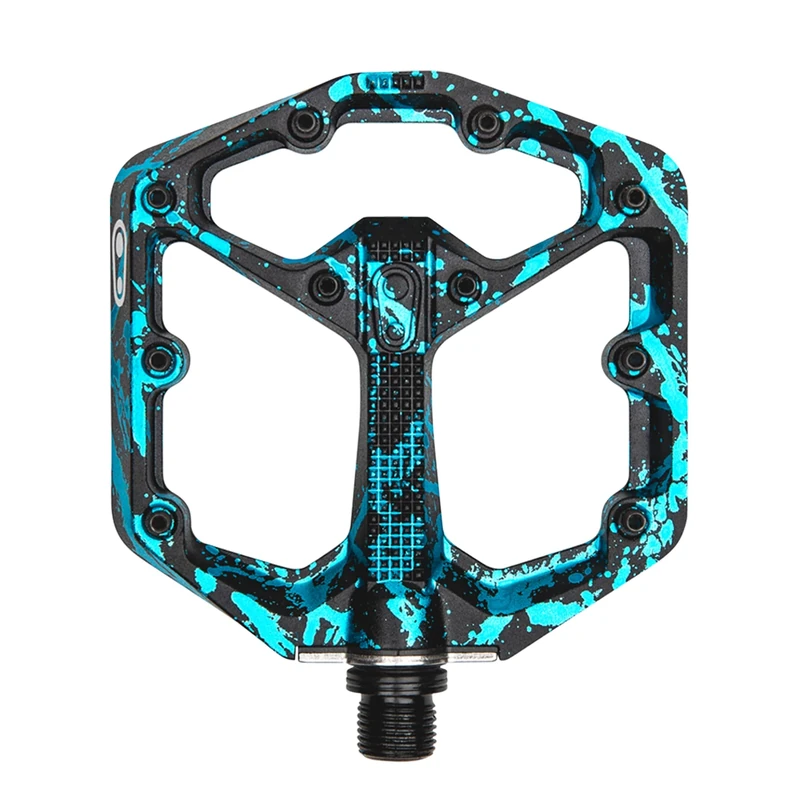 Crankbrothers Stamp 7 Mountain Bike Pedals, Size Small, Black/Blue