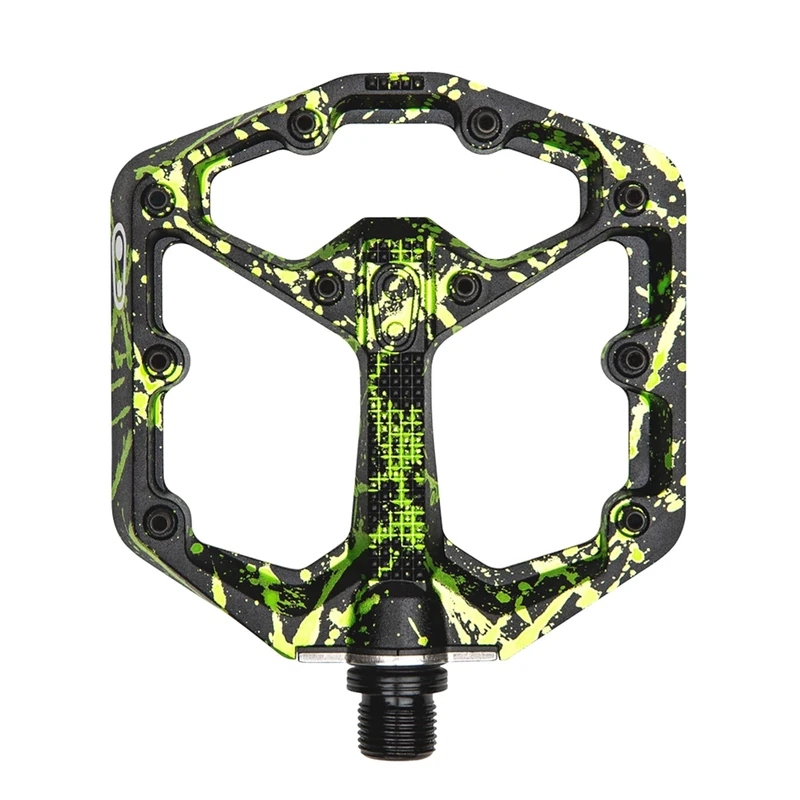 Crankbrothers Stamp 7 Mountain Bike Pedals, Size Small, Black/Lime