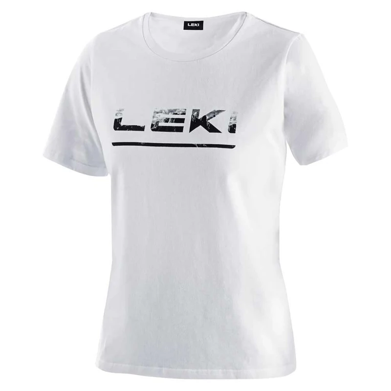 Leki Women's Logo T-Shirt, White-Black, L - Image 1
