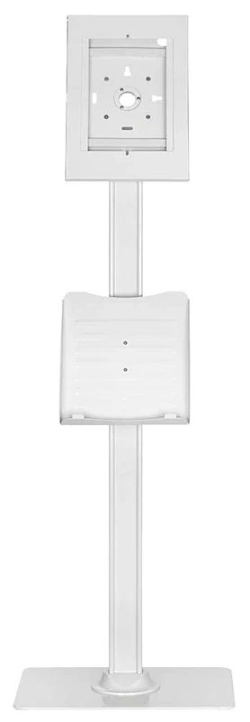 PRO SIGNAL PSG91731 Floor Standing Kiosk Display for iPad, White