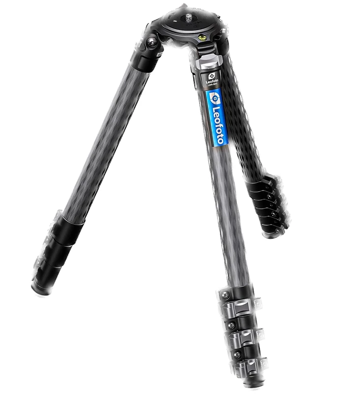 Leofoto - Carbon Tripod For Cameras - Load capacity of 30kg - Extendable Feet - Min. Height of 9 cm to a Max. Height of 145 cm - LMR-364C CNC tripod
