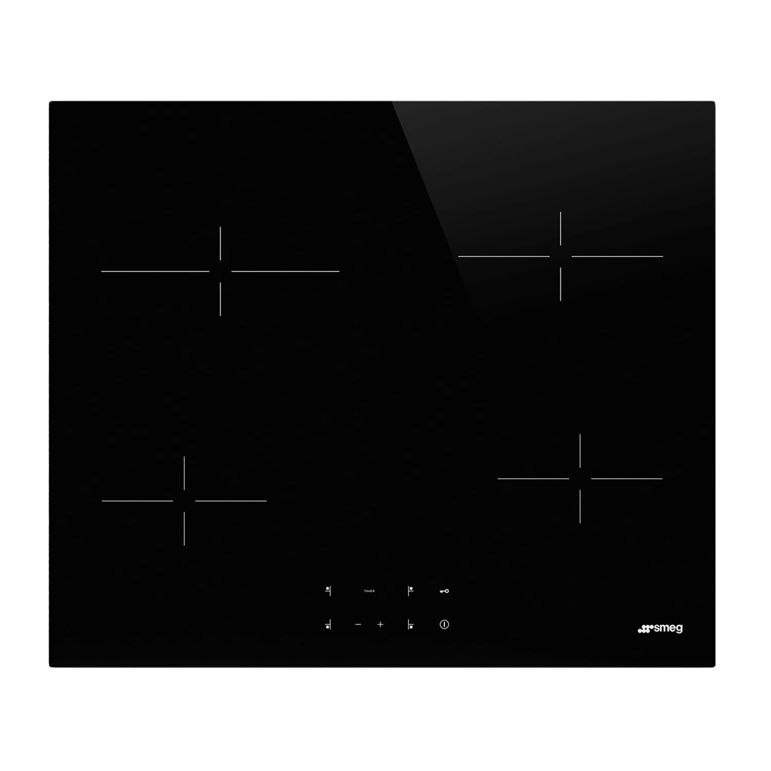 Smeg 60cm 4 Zone Ceramic Hob Black