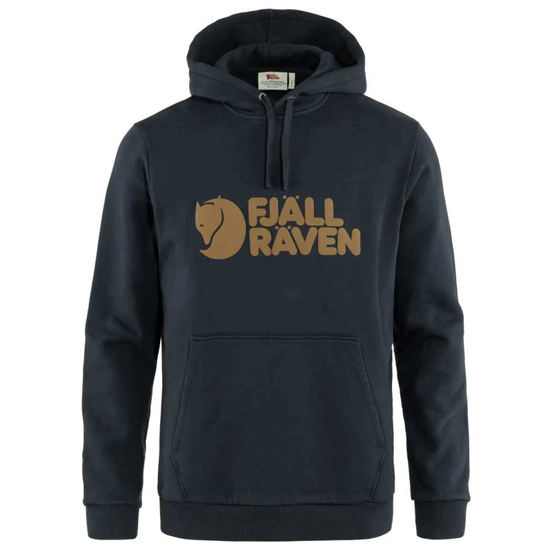 Fjallraven 84144-555 Fjällräven Logo Hoodie M Sweatshirt Men's Dark Navy Size M