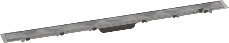 hansgrohe RainDrain Rock Shower Drain Complete Set, Tilable Drain Channel, 1000 mm, Floor Drain Shower Can Be Shortened